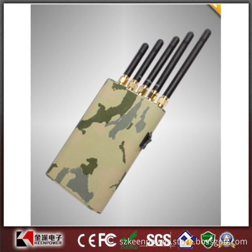 1.2W Handheld Cell Jammer + GPS WiFi Signal Jammer